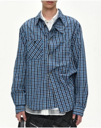 Andersson Bell - Blue Check Layered Shirt