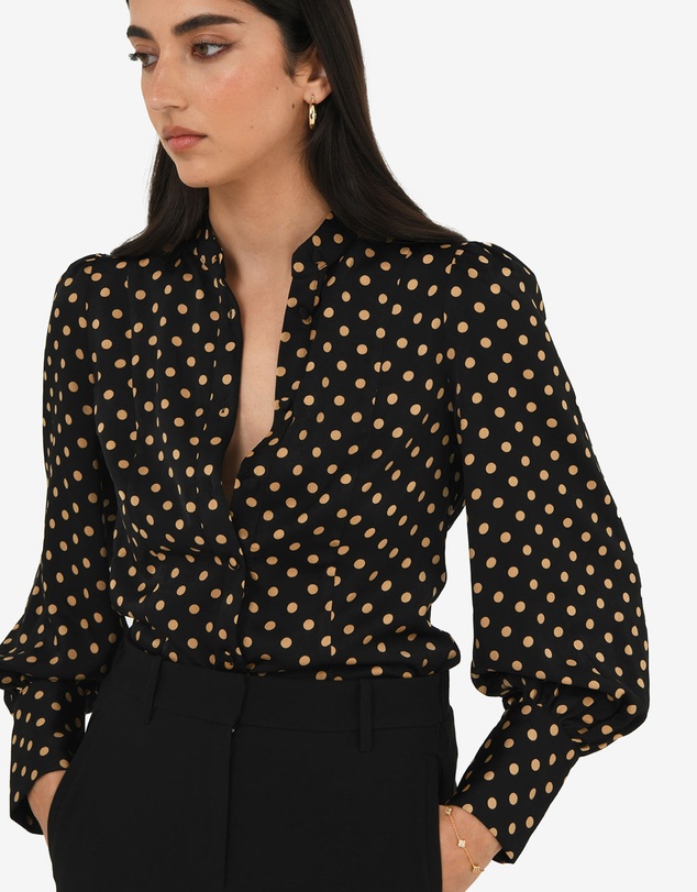 Forcast - Dotti Polka Dot Printed Blouse