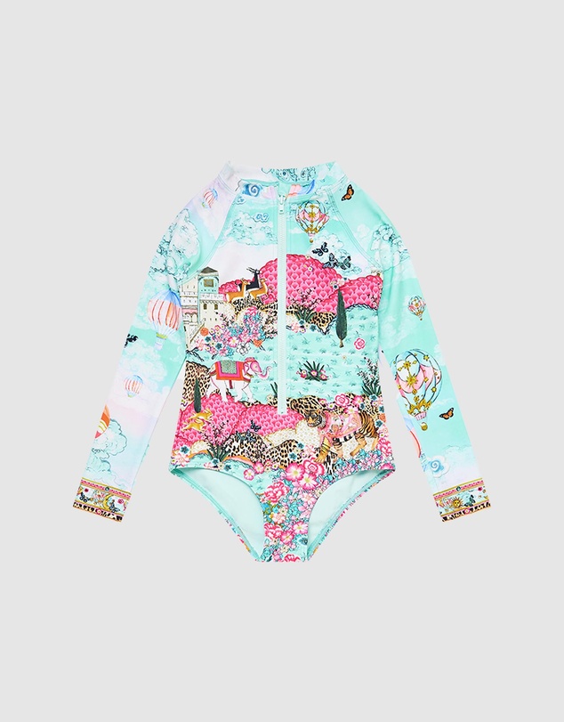 Camilla - Long Sleeve Zip Front Paddlesuit - Kids-Teens