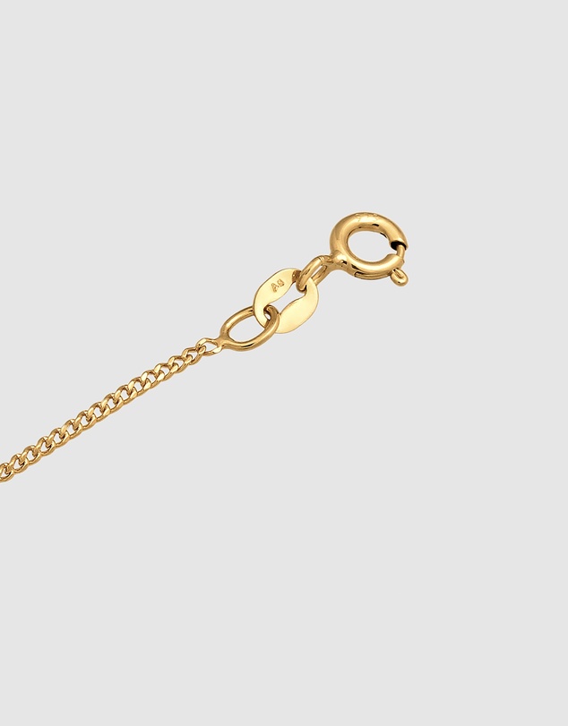 Elli Jewelry - Pink Enamel Heart Pendant Necklace in Gold-Plated 925 Silver