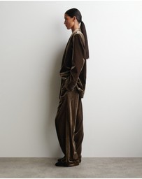 COS - Velvet Elasticated Straight-Leg Trousers