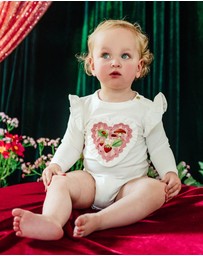 Fleur Harris - 'Days of Enchantment' Sweetheart Bodysuit in Cream