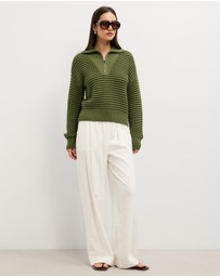 The Fated - Ellie Half Zip Knit Jumper