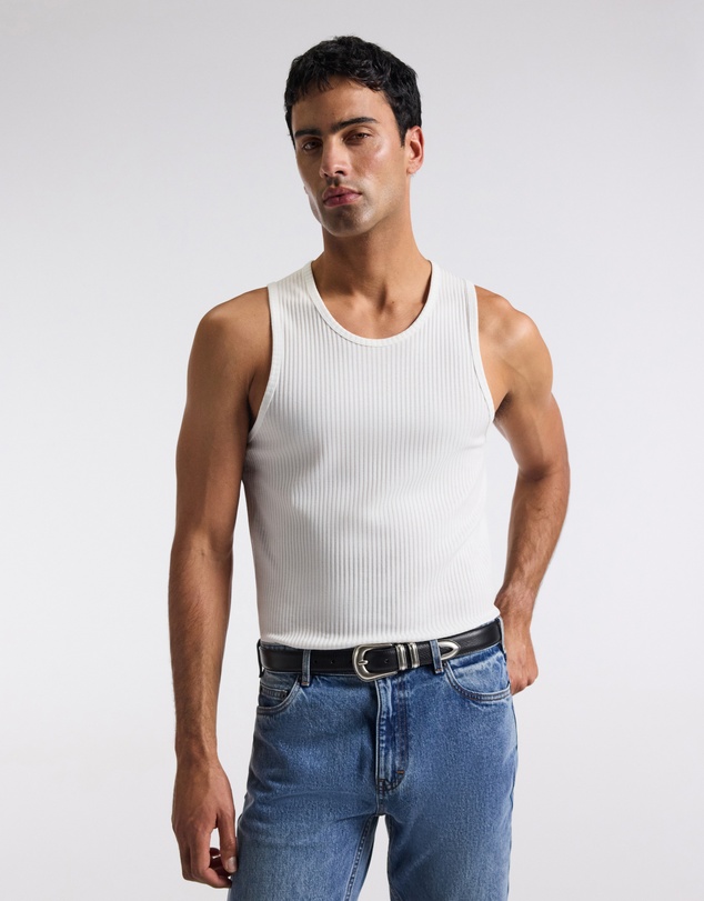 Calibre - Ribbed Tank White