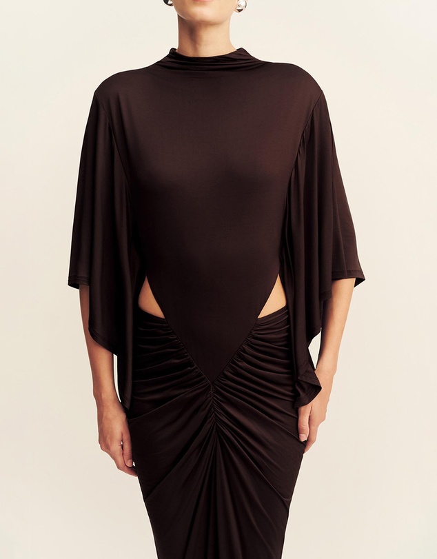 Shona Joy - Miro Cut Out Draped Maxi Dress