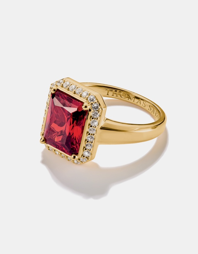 THOMAS SABO - THOMAS SABO Ring with Red Octagon Stone