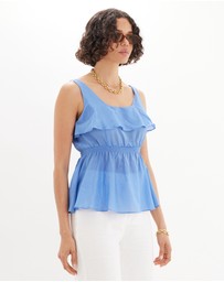Amelius - Lorena Peplum Ruffle Top
