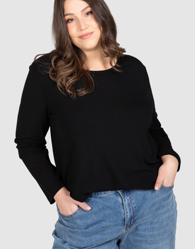 Love Your Wardrobe - Kayla Long Sleeve Rib Tee