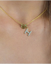 Georgini - Georgini Luxury Letters H Initial Pendant Gold
