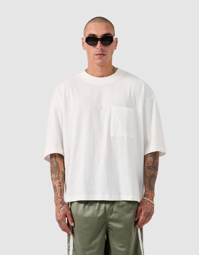 Zanerobe - Cropped Slub Flow Tee Vintage White