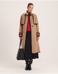 SABA - Kayla Wool Contrast Long Coat