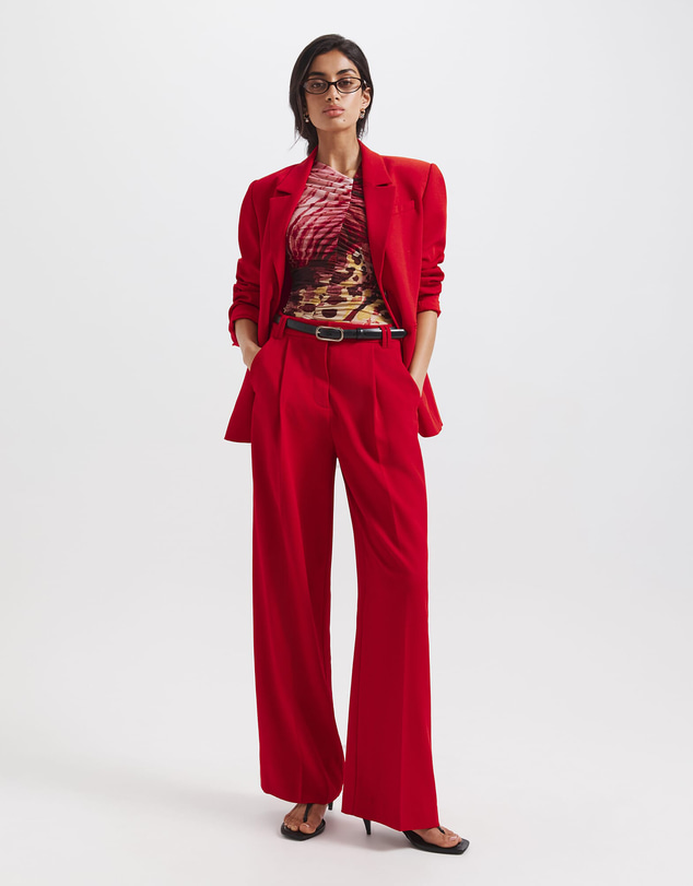 SABA - Cymbelle Rouched Mesh Top