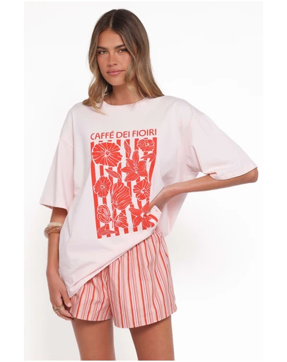 Petal & Pup - Caffe Dei Fiori Tee - Pink