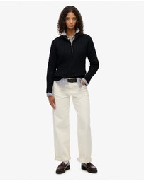 Superdry - Brushed Cable Half Zip Knit