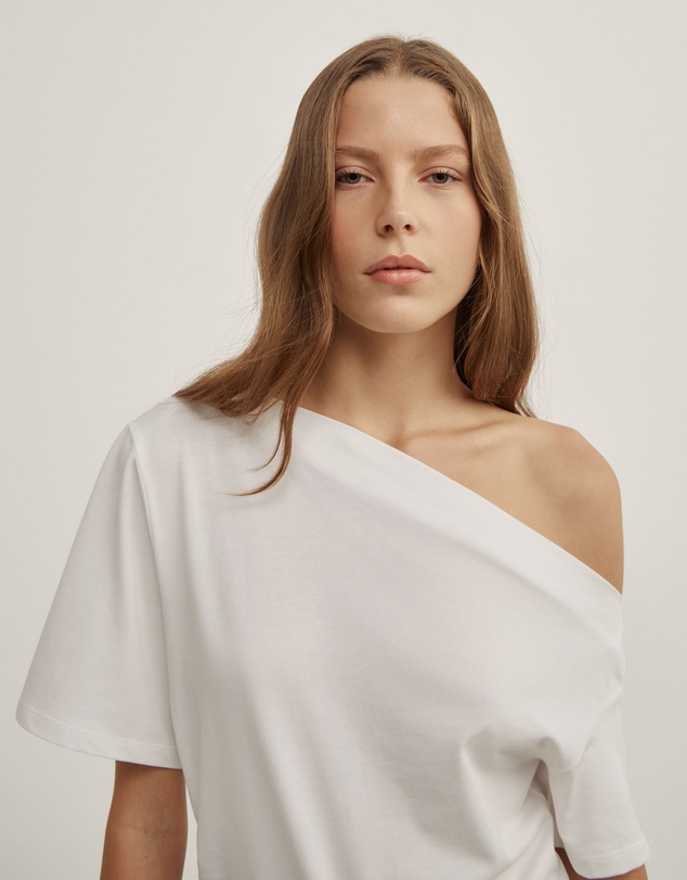 Witchery - Ruched Asymmetric T-shirt