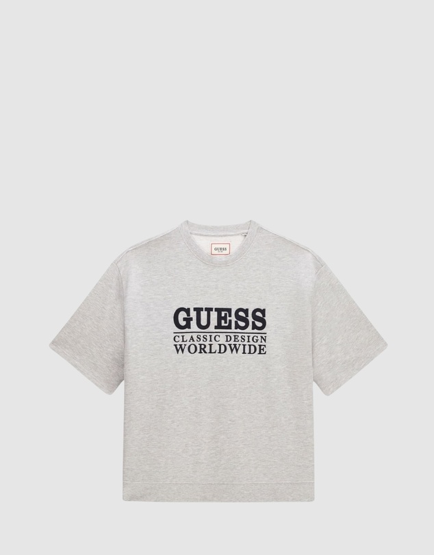 GUESS - Short Sleeve Fine Terry Crewneck Sweatshirt