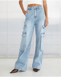 DRICOPER DENIM - Cargo Wide Leg Denim Pants