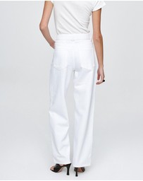 Marle - Belted Wide Leg Jeans