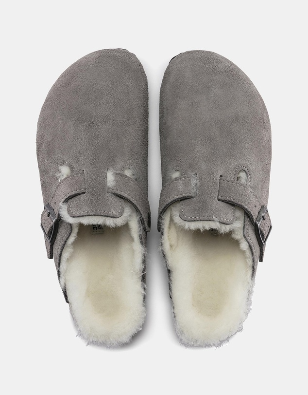 Birkenstock - Boston Suede Leather/Shearling Narrow