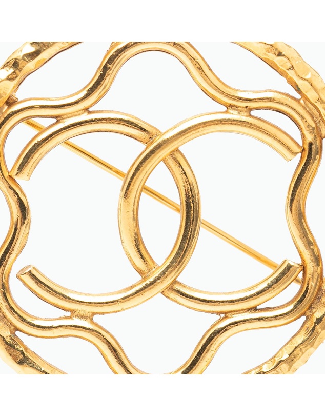 Pre-Loved by Azura Reborn - Pre-Loved CC Gold Plated Round Brooch