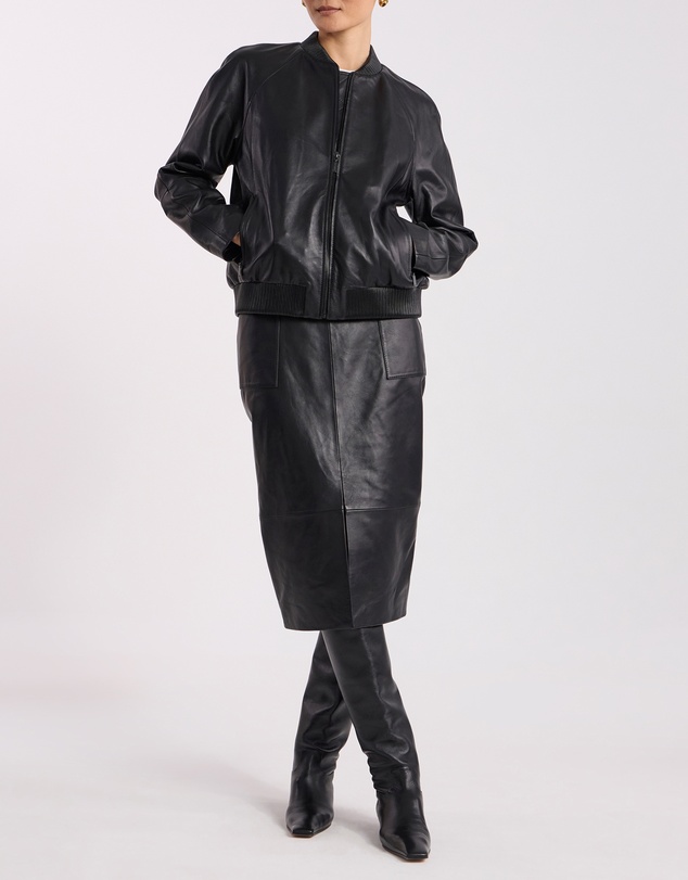 David Lawrence - Ellen Leather Bomber Jacket