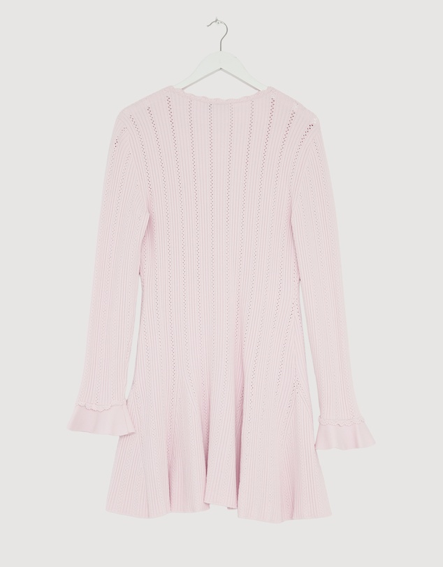 Revibe - Repaired Self Portrait Trim Knit Mini Dress - AU 12
