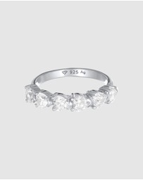 Elli Jewelry - Ring Crystal Heart 925 Sterling Silver