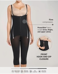 Leonisa - Cupless Long Leg Full Body Shaper with Zip Front