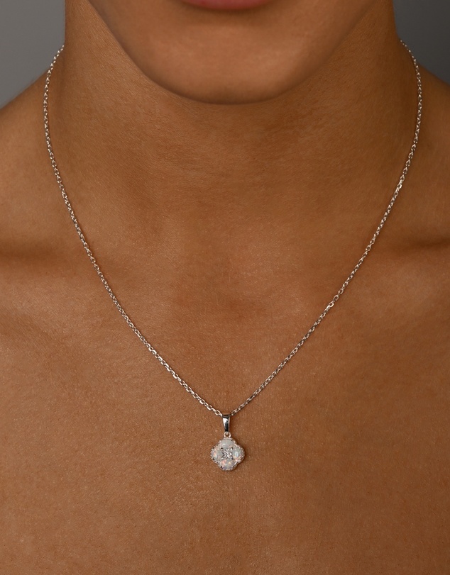 Von Treskow - Czelline Opal Clover Belcher Necklace