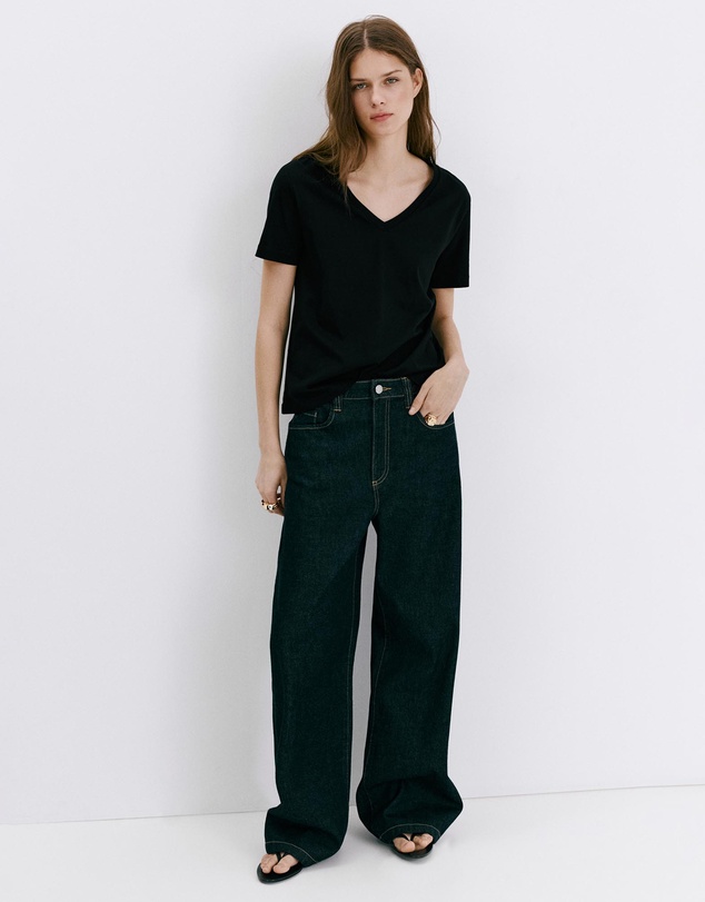M.N.G - V-Neck Cotton T-Shirt
