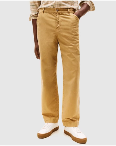 Tommy Hilfiger - Straight Washed Canvas Carpenter Trousers