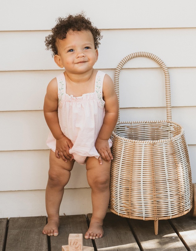 Bebe by Minihaha - Tess Embroidered Strap Bodysuit - Babies