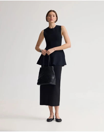Oxford - Margot Knitted Peplum Top