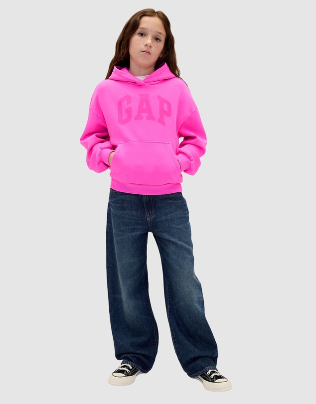GAP - VintageSoft Logo Pull Over Hoodie - Teens