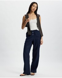 White By FTL - Robin Linen Pants