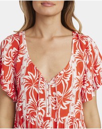 Billabong - Womens Row Of Palms Tiered Mini Dress