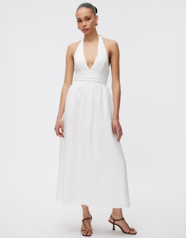 Revibe - Repaired Minima Esenciales Thalia Halter Midi Dress - AU 6