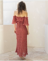 Angel Maternity - Marisol 2 piece Maternity Photoshoot Dress in Crimson Glow