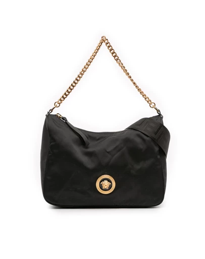 Versace - Pre-Loved Nylon Tribute La Medusa Chain Satchel