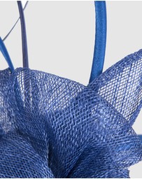 Max Alexander - Sinamay Blue Flower Racing Fascinator