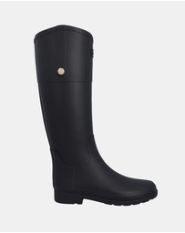 Hunter - Refined Gold Trim Riding Boots - Women's
