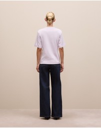 Trenery - Cotton Modal Interlock T-shirt in Lilac