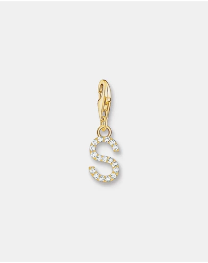 THOMAS SABO - Charm Pendant Letter S Gold Plated