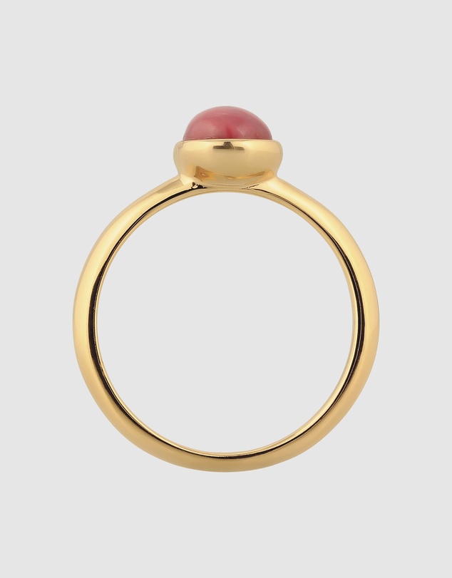 Elli Jewelry - Ring Agate 925 Sterling Silver Gold-Plated