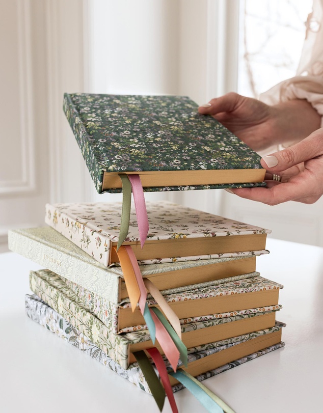 Bespoke Letterpress - Linen Bound Bullet Journal - Summer Perennials