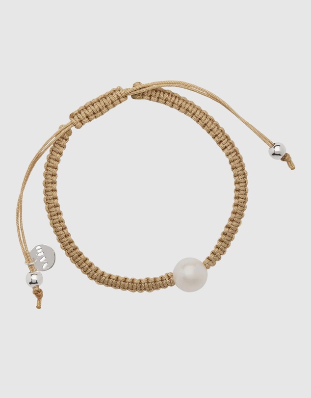 Najo - Coco Lagoon 10mm Pearl Bracelet - Camel