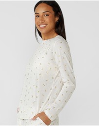 Lorna Jane - Sweet Citrus Long Sleeve Lounge T-Shirt