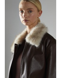 Glamorous - Fur Collar PU jacket
