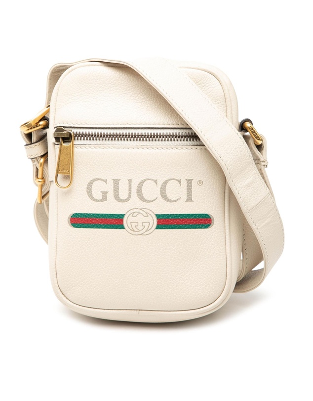 Gucci - Pre-Loved Mini Grained Calfskin Logo Crossbody