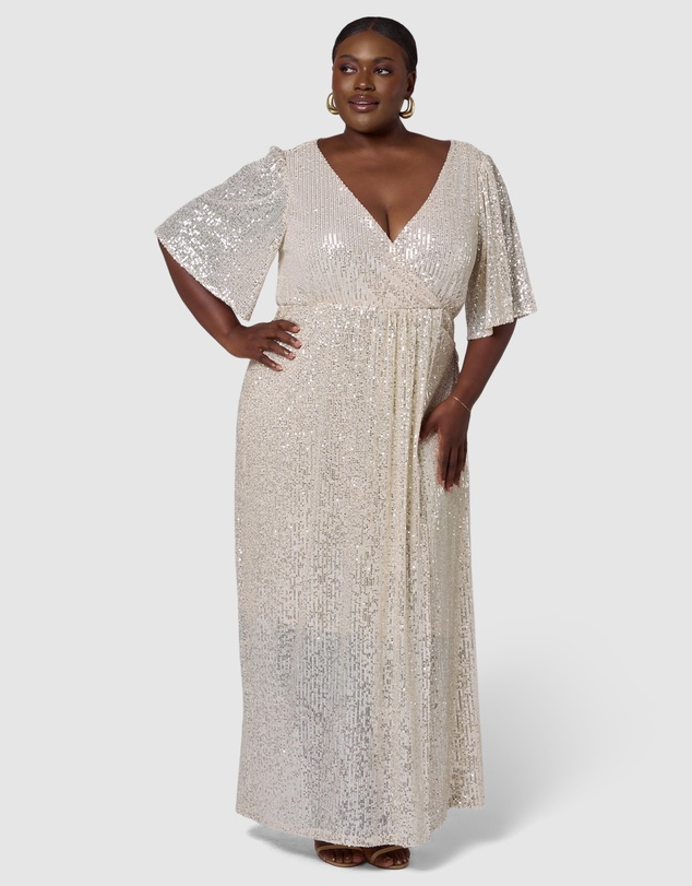 Pink Dusk by Curve Project - Lure Sequin Maxi Dress
